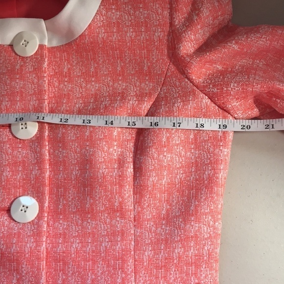 Nwt Le Suit tropical blooms papaya white blazer jacket size 10 - Picture 8 of 11